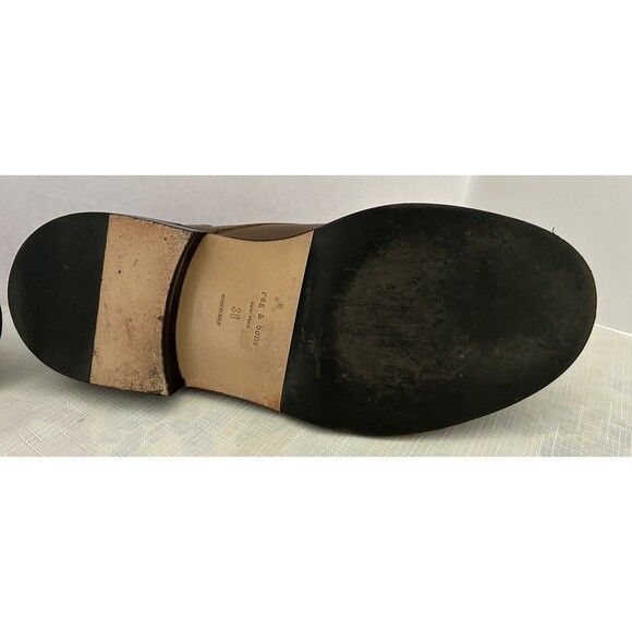 rag & bone Brown Saxon Zip Front Leather Oxford Loafers (size 8 US) 38 European
